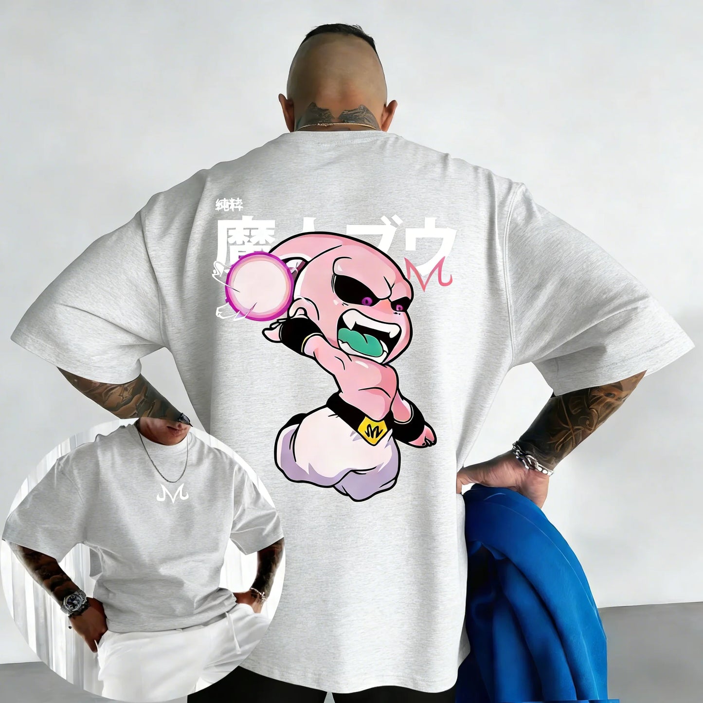 T-shirt in cotone Dragon Ball Anime 2026, estiva, con stampa Majin Buu, Unisex