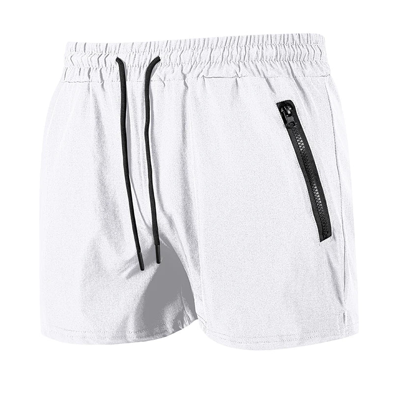 Pantaloncini da spiaggia da uomo con fodera in rete Pantaloncini da surf casual estivi con tasche laterali con cerniera Costume da bagno Costume da bagno Costumi da bagno
