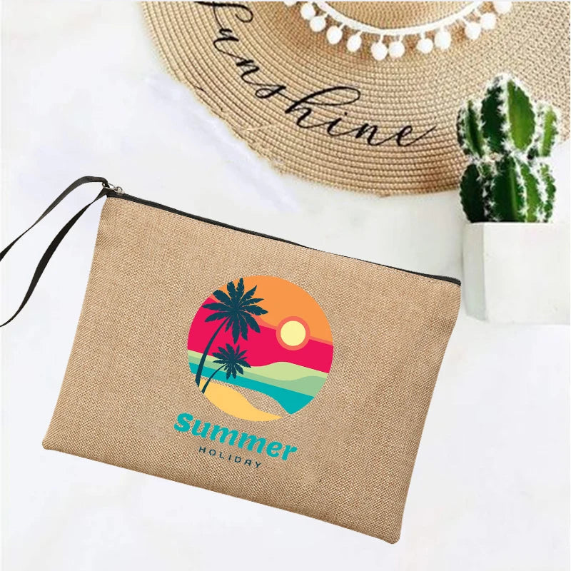 Pochette estiva in lino,  per le vacanze al mare