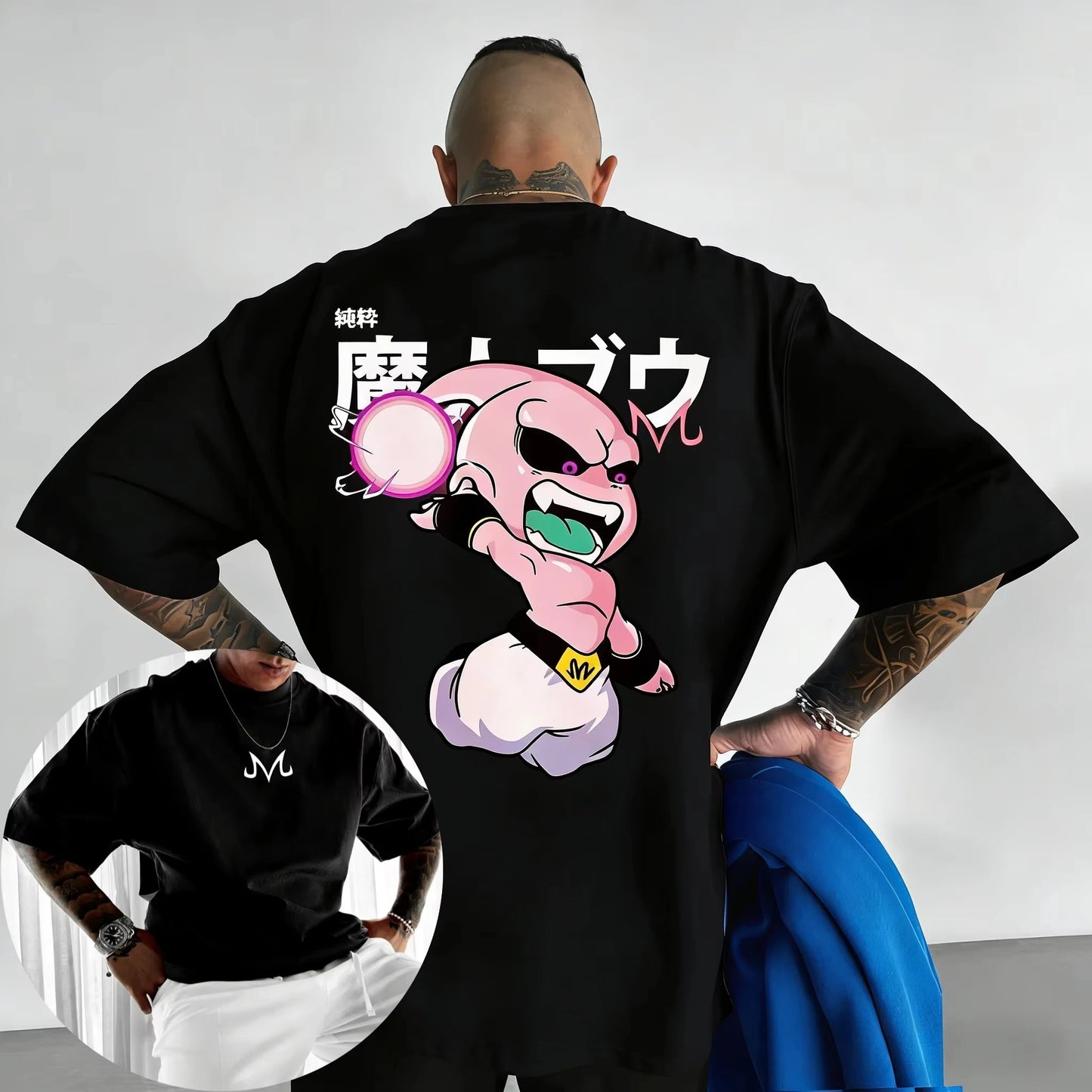 T-shirt in cotone Dragon Ball Anime 2026, estiva, con stampa Majin Buu, Unisex