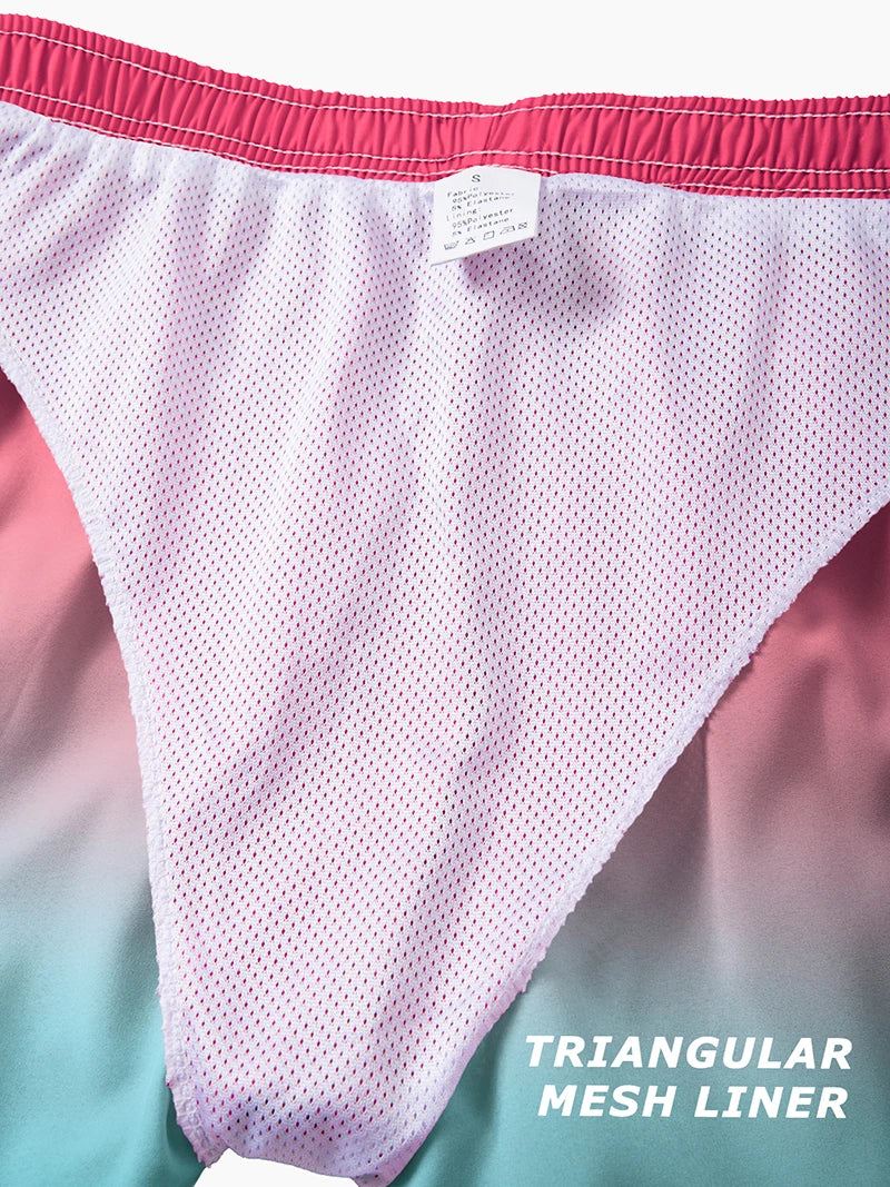 Pantaloncini da spiaggia da uomo con fodera in rete Pantaloncini da surf casual estivi con tasche laterali con cerniera Costume da bagno Costume da bagno Costumi da bagno