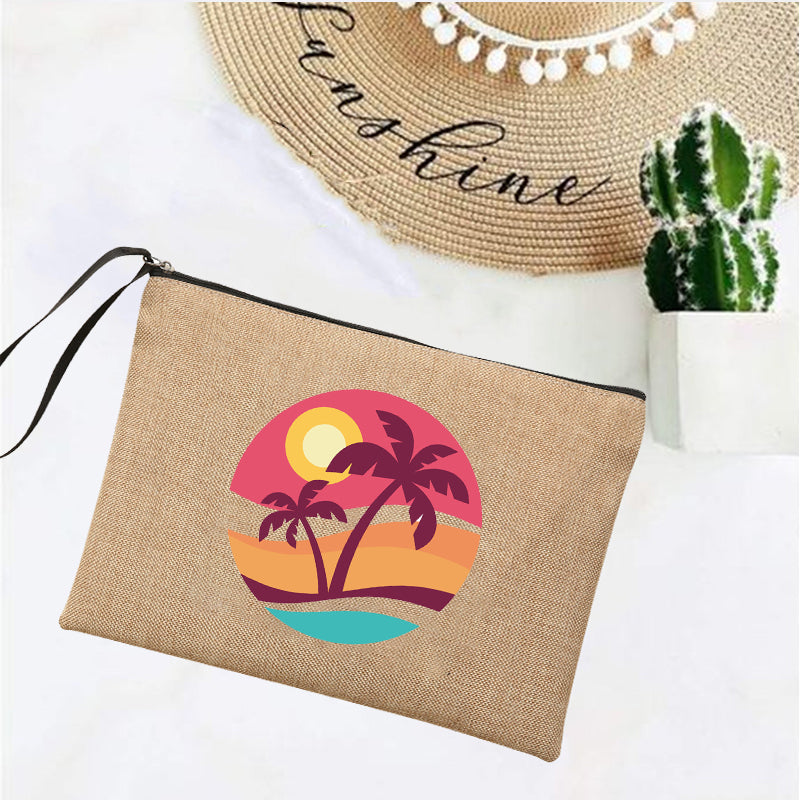 Pochette estiva in lino,  per le vacanze al mare
