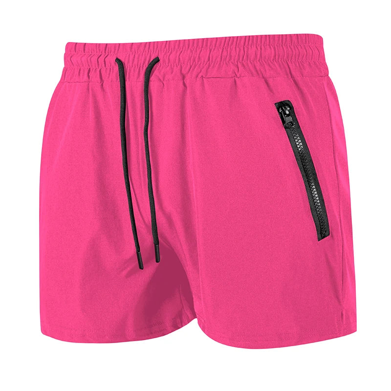 Pantaloncini da spiaggia da uomo con fodera in rete Pantaloncini da surf casual estivi con tasche laterali con cerniera Costume da bagno Costume da bagno Costumi da bagno