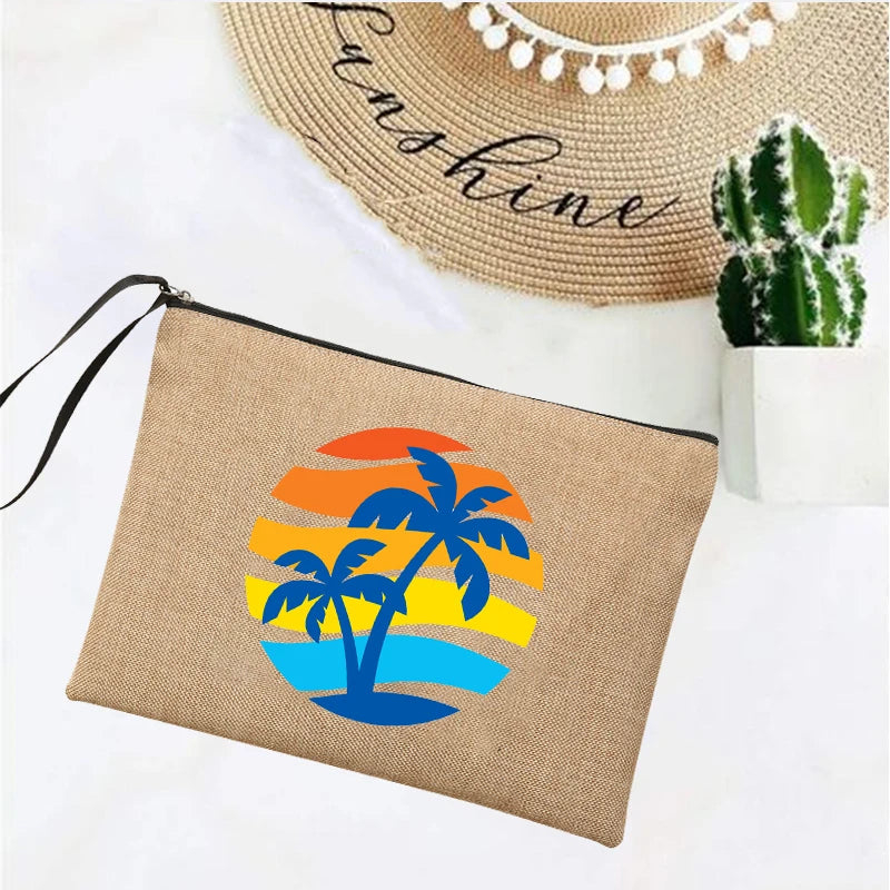 Pochette estiva in lino,  per le vacanze al mare