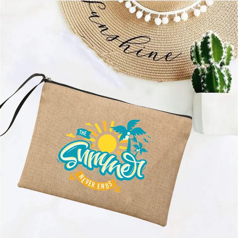 Pochette estiva in lino,  per le vacanze al mare
