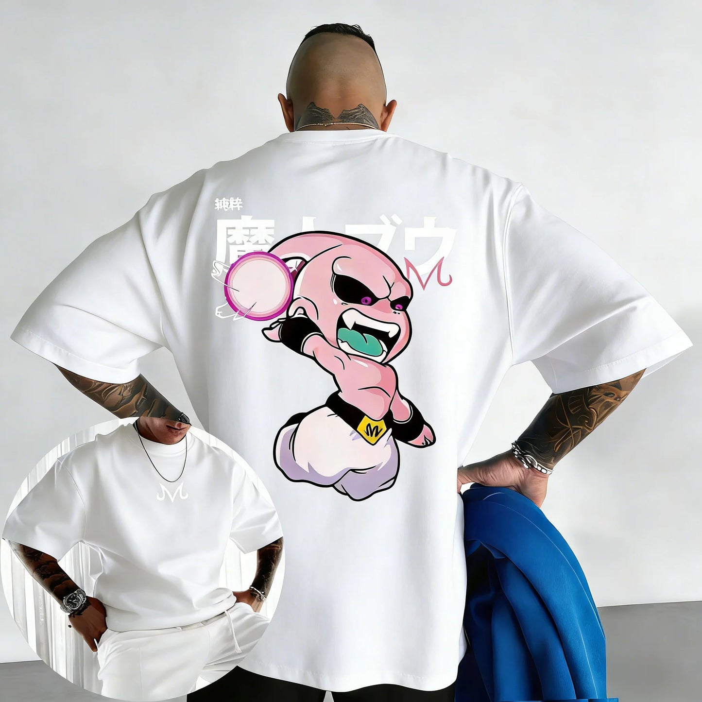 T-shirt in cotone Dragon Ball Anime 2026, estiva, con stampa Majin Buu, Unisex