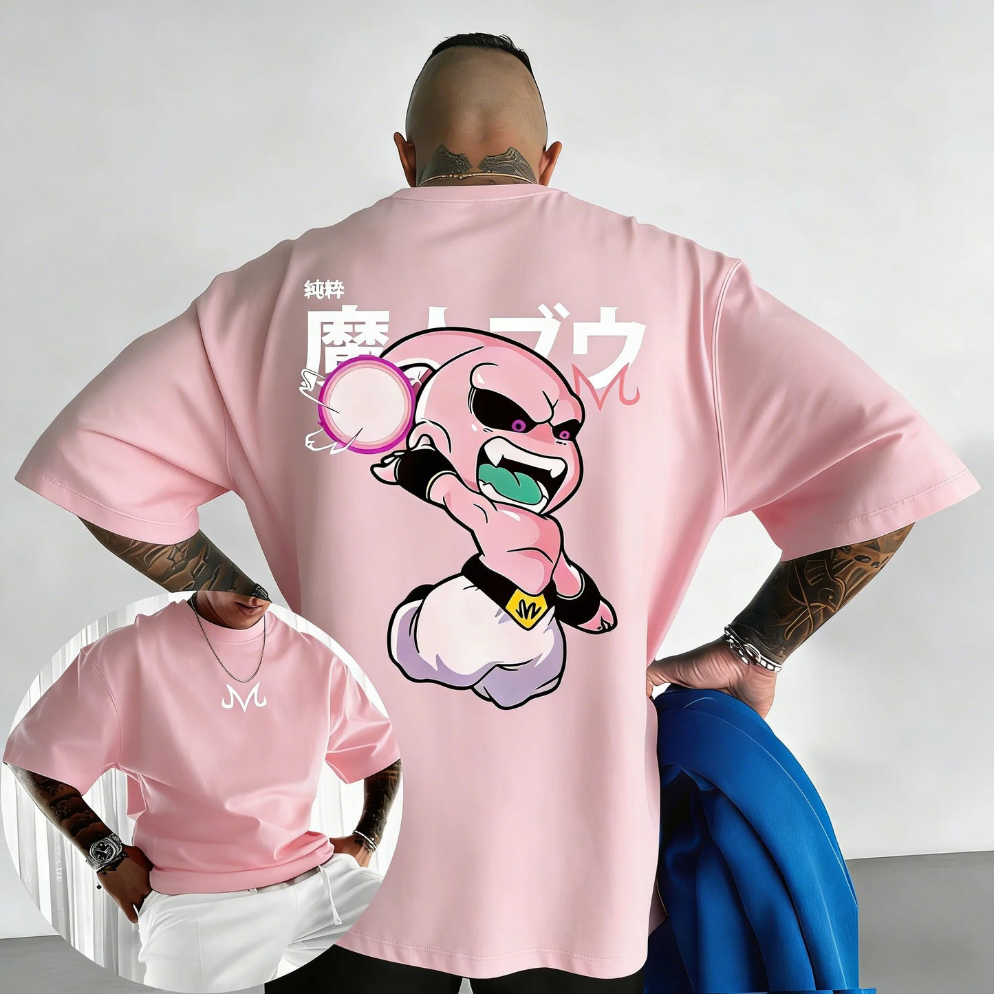 T-shirt in cotone Dragon Ball Anime 2026, estiva, con stampa Majin Buu, Unisex
