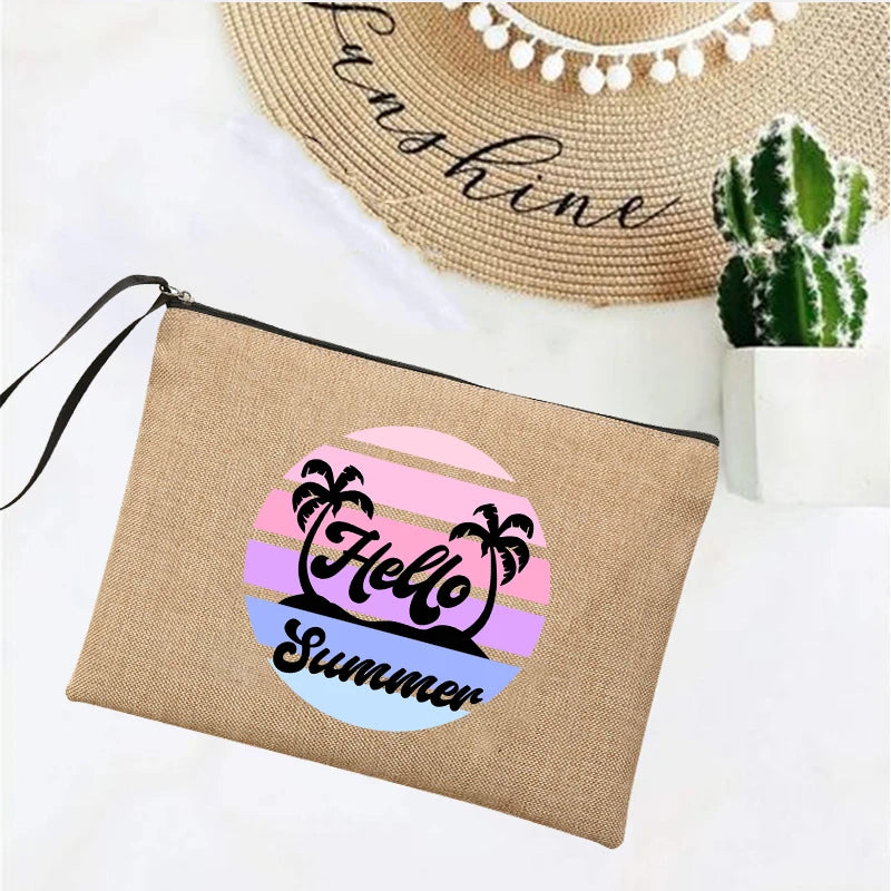Pochette estiva in lino,  per le vacanze al mare