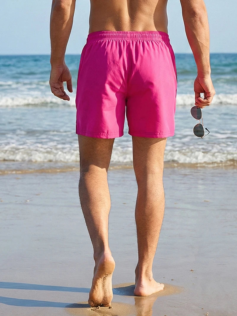 Pantaloncini da spiaggia da uomo con fodera in rete Pantaloncini da surf casual estivi con tasche laterali con cerniera Costume da bagno Costume da bagno Costumi da bagno