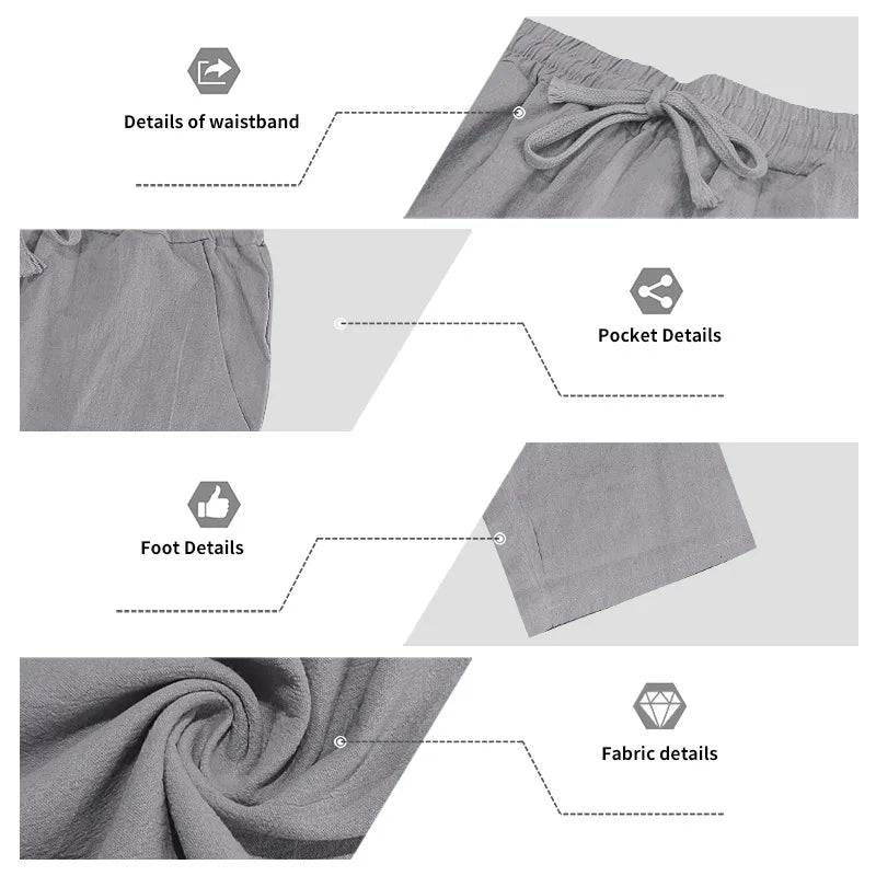 Completo Uomo in Lino econ Cappuccio – Camicia Manica Lunga e Pantaloni Casual per Primavera e Autunno