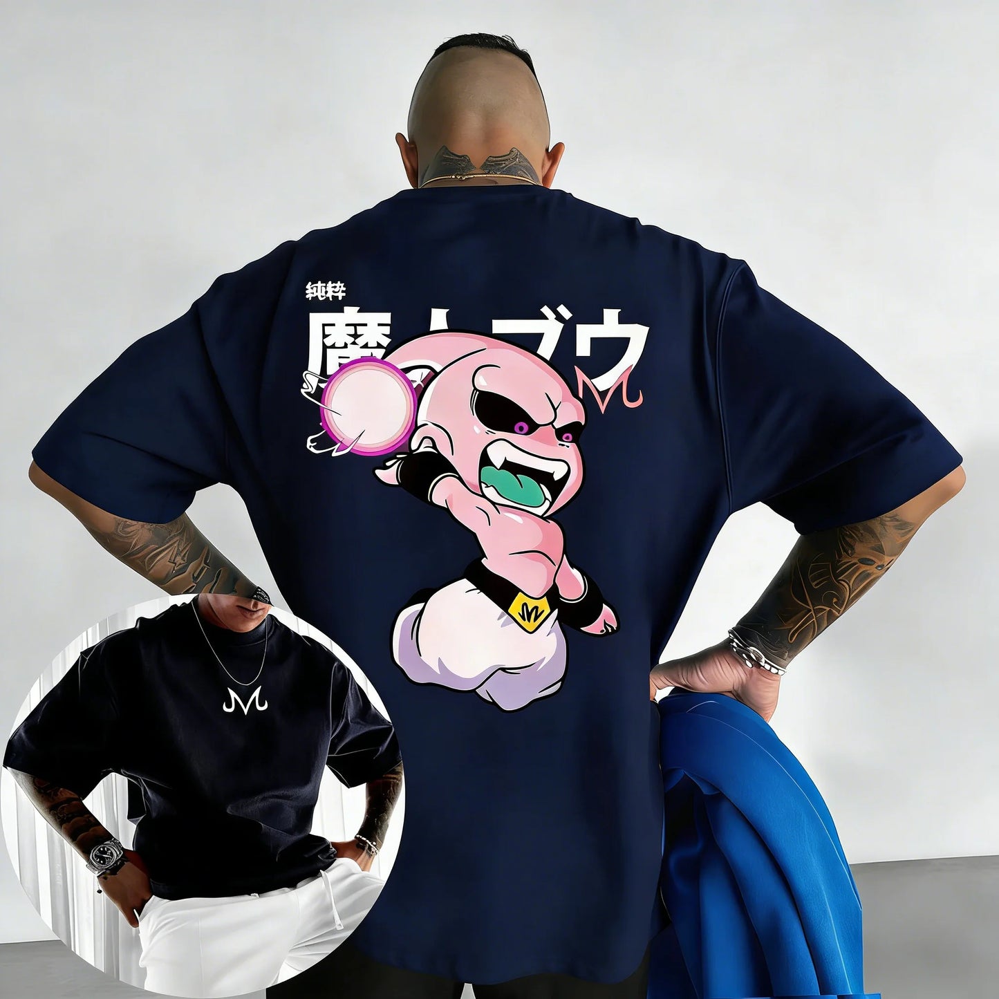 T-shirt in cotone Dragon Ball Anime 2026, estiva, con stampa Majin Buu, Unisex