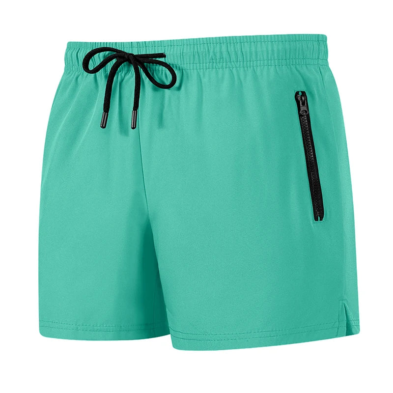Pantaloncini da spiaggia da uomo con fodera in rete Pantaloncini da surf casual estivi con tasche laterali con cerniera Costume da bagno Costume da bagno Costumi da bagno