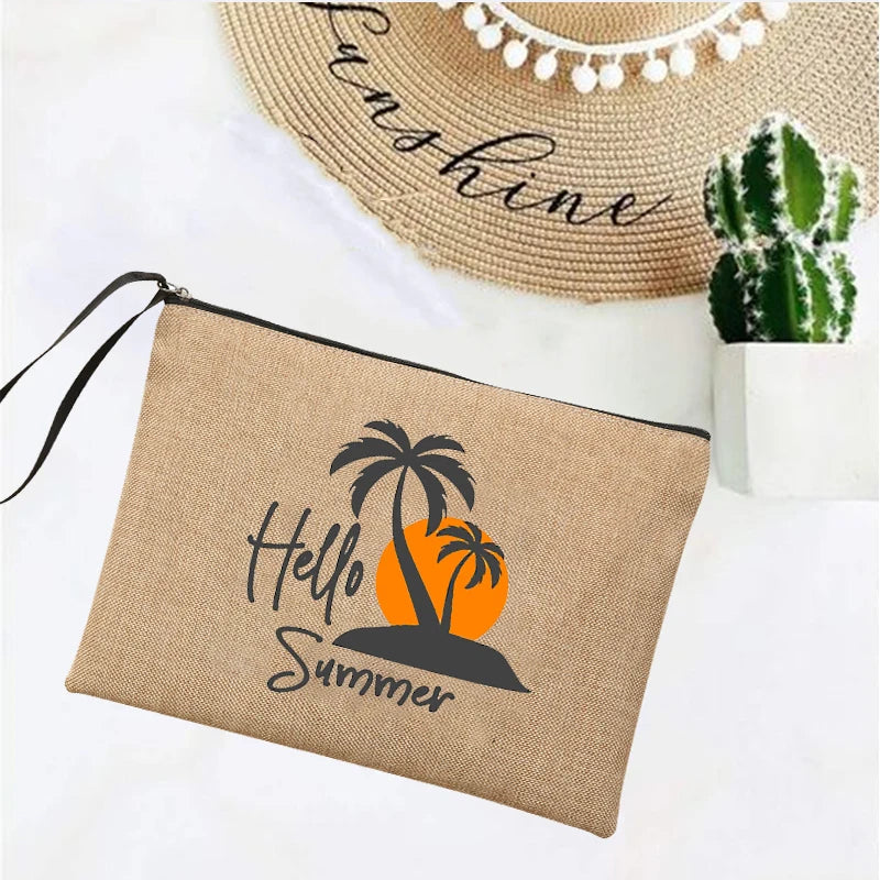 Pochette estiva in lino,  per le vacanze al mare