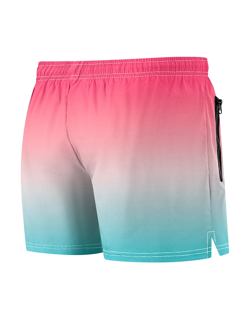 Pantaloncini da spiaggia da uomo con fodera in rete Pantaloncini da surf casual estivi con tasche laterali con cerniera Costume da bagno Costume da bagno Costumi da bagno